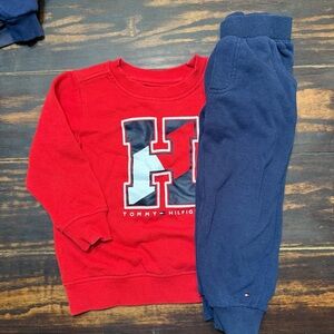 Tommy Hilfiger Kids Red and Navy Jogger Set